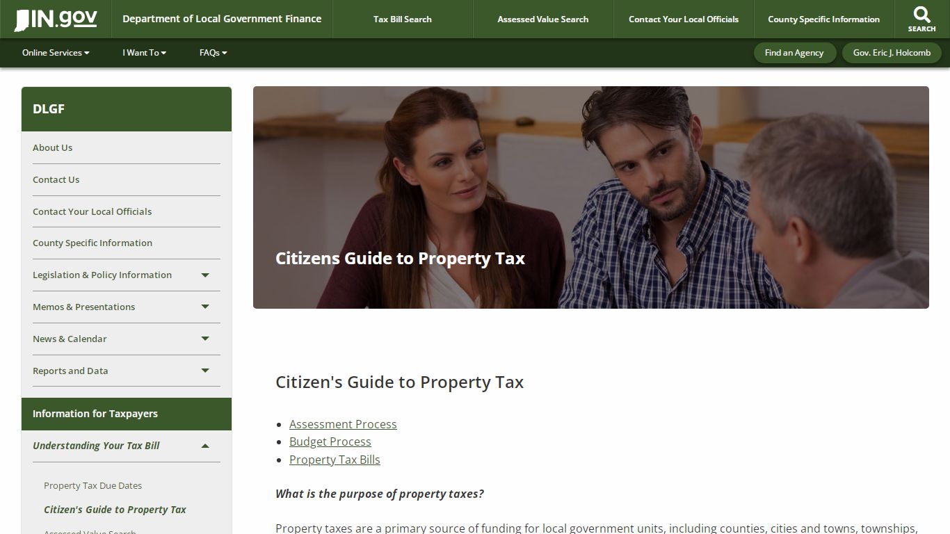 DLGF: Citizen's Guide to Property Tax