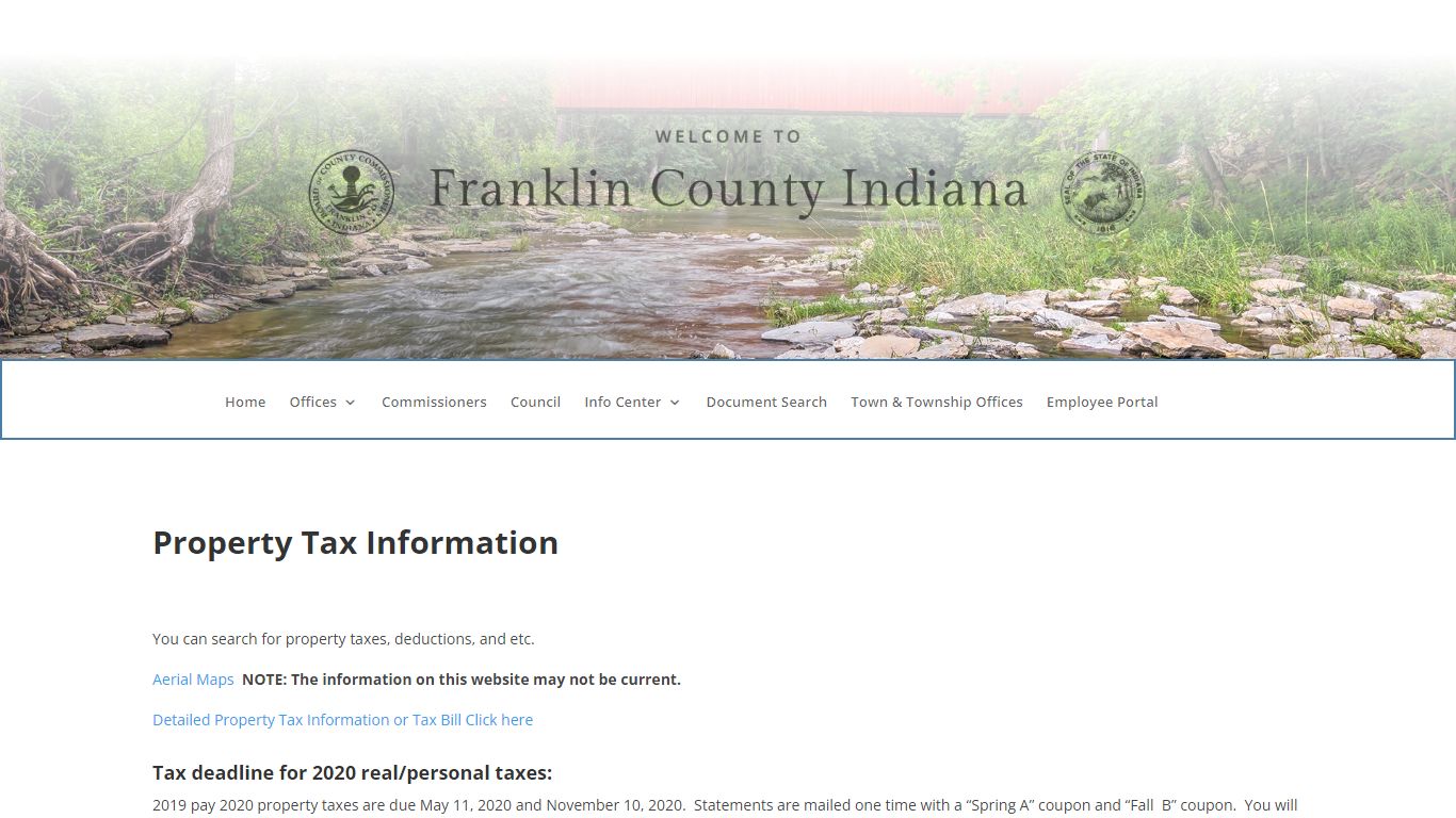 Property Tax Information | Franklin County Indiana