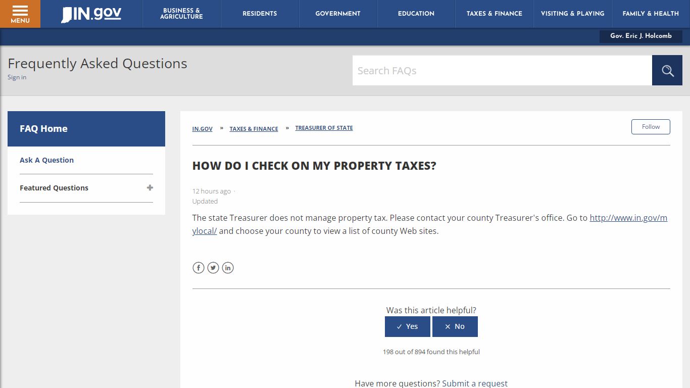 How do I check on my property taxes? – IN.gov